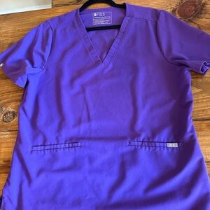 Figs Three-Pocket Women’s Scrub Top - Purple- XL